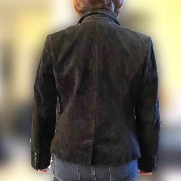 Black suede jacket PRESTON & YORK. SUPER FAST SHIPPING - Picture 3 of 11